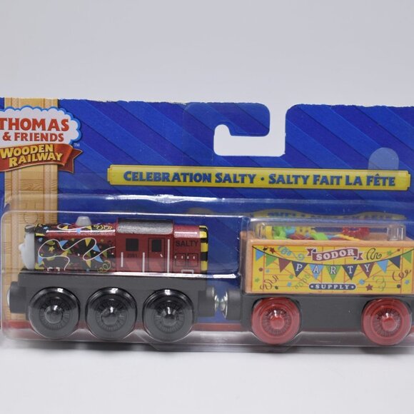 Celebration Salty & Confetti Car Sodor Party Thomas & Friends Wooden Railway New - Picture 3 of 14